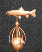 Copper Trout Sphere Finial