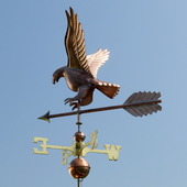 Handcrafted Copper Eagle Wind Vane