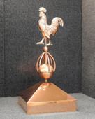 Gazebo Crown Cap with Rooster Sphere Finial - Made in USA