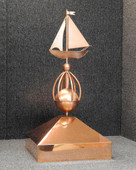 Gazebo Crown Cap with Sailboat Sphere Finial - Made in USA