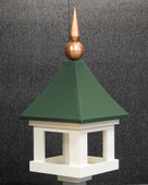Select Bird Feeder - Aluminum Color Roof Traditional Finial Combo - Made in USA