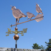 copper quail weathervane