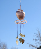 Apple Wind Chimes - Made in USA - Musical Brass Wind Bells
