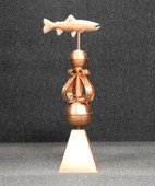 Victorian Trout Finial with Skirt - Roof Finial - Turret Finial - Made in USA