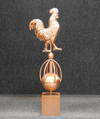 Copper Rooster Fence Post Cap