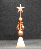 Victorian Salmon Finial with Skirt - Roof Finial - Turret Finial - Made in USA

Fence Post Caps, Finials, Weathervanes, Cupolas and Wind Chime questions or just wish to order over the phone, (207) 843-0440 Our customer service hours are 8:00 - 4:00 Monday - Friday (Eastern Time.)

This copper Victorian Salmon Finial purchase includes the copper finial and mounting rod. The finial is made in the USA from 24-gauge roofing copper, each piece is hammered and bent to form a unique piece of masterful copper finial art that will last for years to come on rooftop home, garage, barn out outbuilding.


 Approximate figure dimensions: 15"L X 35"H 

Finial Mounting Rod included with this purchase. 

Please note: Mounting Rod is not needed on Finials that have a skirt since holes can be drilled at the job location and screws can be used. The finial roofing copper is strong enough to take the heavy winds that mother nature can send its way as long as bolted down to the cupola top or roof.

Each of our Copper Finials are made with or without skirts so they can be used for turrets on the roof or cut the base of the finial and mount them just like a cupola to the roof. This way the finial will look great right on the run of the roofline ridge.

Roof finials are a great touch for turrets, ridge lines, cupolas and even out in the garden on pagodas and trellises. Customers have started to ask for us to personalize more finials so we have designed up this amazing collection of finials with additional finial figurines on top of the original finial to give that extra something to the select finial that will adorn your home, garage, or barn.

Each of our copper finials are made to order for our amazing customers and this allows us to be able to offer the largest selection of copper finials on the market. Browse our finials, weathervanes, cupolas, birdhouse, and bird feeders today. You will enjoy shopping for the perfect gift for yourself or that special person.

Now is your chance to finally finish the project you have been working on and finish it with a beautifully crafted copper finial from The Weathervane Factory today.

Our copper finial is made here in Eddington Maine using 16oz copper/ 24 gauge. The finial is copper and will turn brown, black and then a green patina over time. If you choose to keep the finial shiny, you can always apply a clear coat of exterior poly urethane over the final figure to keep it from changing. Our main Weathervane Retail Shop is located in Trenton Maine on route 3 headed towards Bar Harbor and Acadia National Park. Made in the Maine.

Be sure to check out our Finials, Weathervanes, Cupolas, Birdhouses, Bird Feeders, Wind Chimes, Fence Post Caps and Garden Stakes pages since these are the fan favorites, also follow our Weathervane Blog for Cupola and Weathervane Updates.