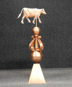 Victorian Cow Finial with Skirt