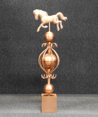 Bucking Horse Post Cap - Made in USA - Colonial Style Finial