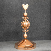 Gazebo Crown Cap with Heart and Colonial Finial - Octagon Finial - Made in USA