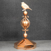 Gazebo Crown Cap with Warbler and Colonial Finial - Octagon Finial - Made in USA