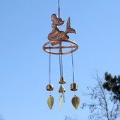 Copper Mermaid Wind Chimes - Made in USA - Wind Bells