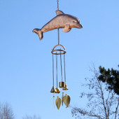 Copper Dolphin Wind Chimes - Made in USA - Wind Bells