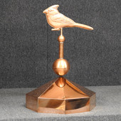 Octagon Gazebo Crown Cap with Cardinal and Pinnacle Finial - Made in USA