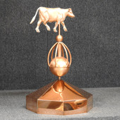 Octagon Gazebo Crown Cap with Cow Sphere Finial - Made in USA