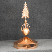 Octagon Gazebo Crown Cap with Tree Sphere Finial - Made in USA