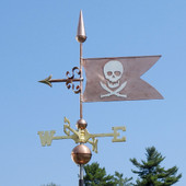 Skull and Swords Banner Weathervane  494