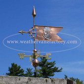 Skull and Crossbones Banner Weathervane