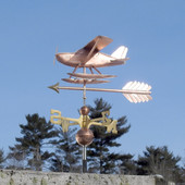 Copper Seaplane Weathervane