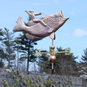 Fisherman Weathervane, Cowboy Riding a Bass Fish