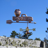 Pickup and Apple Weathervane