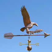 Eagle Weathervane Catching a Salmon