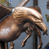 Eagle Weathervane Catching a Salmon