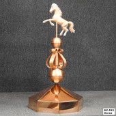horse victorian finial with octagon gazebo cap