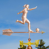 Women's Soccer Player Weathervane