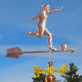 Women's Soccer Player Weathervane