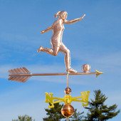 Women's Soccer Player Weathervane