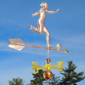 Women's Soccer Player Weathervane