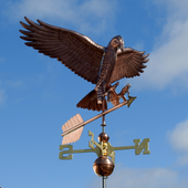 Handmade Copper Attack Eagle Weathervane