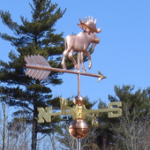 Handcrafted Copper Moose Weathervane