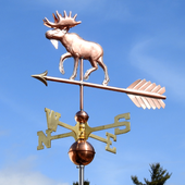 Handmade Copper Moose Weathervane Art