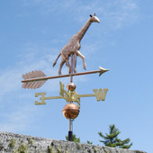 copper giraffe weathervane
