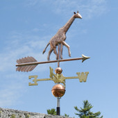 copper giraffe weathervane