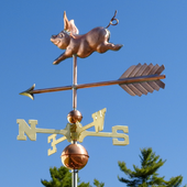 Happy Piggy Weathervane Home Decor
