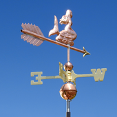 Copper Mermaid Weathervane Home Decor