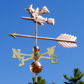 Witch on a Broom Weathervane