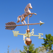 Handmade Copper Horse Wind Vane Farm Decor