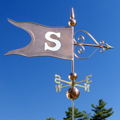 Handmade Copper Banner Weathervane