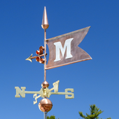 Handcrafted Copper Banner Weather Vane