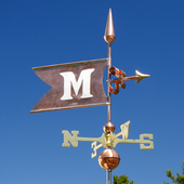 Handcrafted Sleek Copper Weathervane