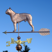 handcrafted copper Boston terrier weather vane