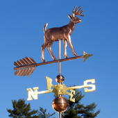 Handcrafted Copper Deer Buck Wind Vane
