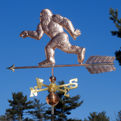 Handmade Copper Big Foot Weather Vane Home Decor