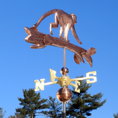 Handmade Copper Monkey Wind Vane