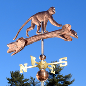 Handcrafted Copper Monkey Weathervane