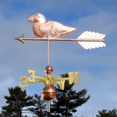 Handcrafted Copper Puffin Bird Wind Vane