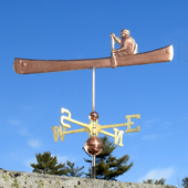Old Man in Canoe Weathervane